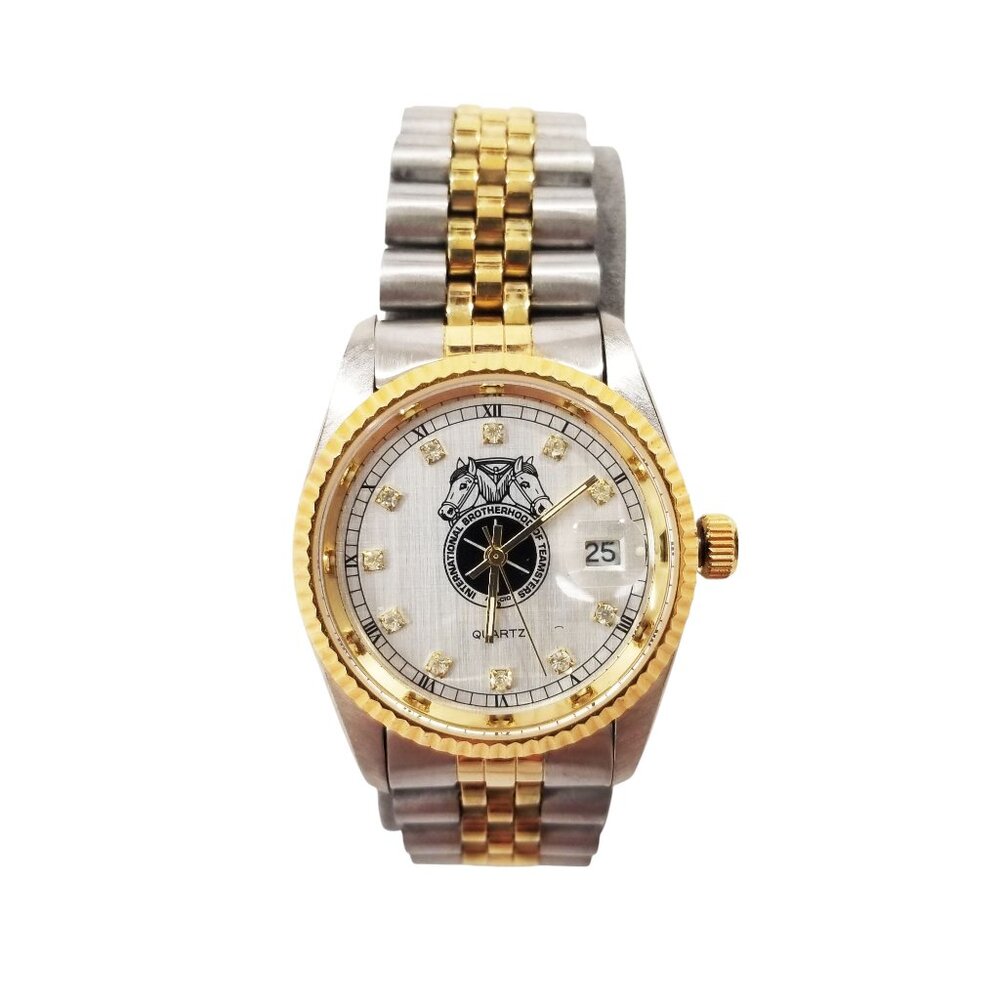 VTG AFL-CIO Watch International Brotherhood of Teamsters Watch w/Crystal Chips